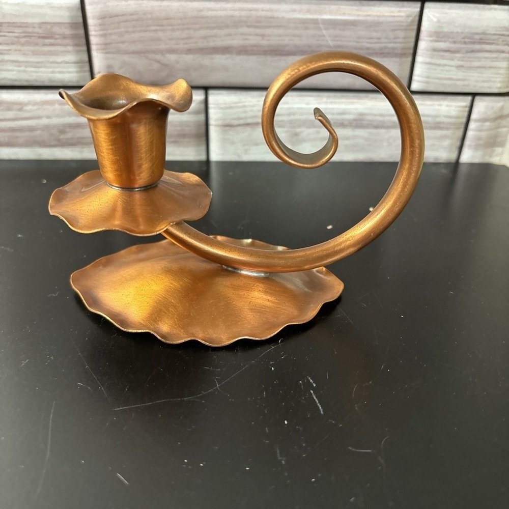 Vintage Gregorian Solid Copper Candle Stick Holder Made In The USA T30